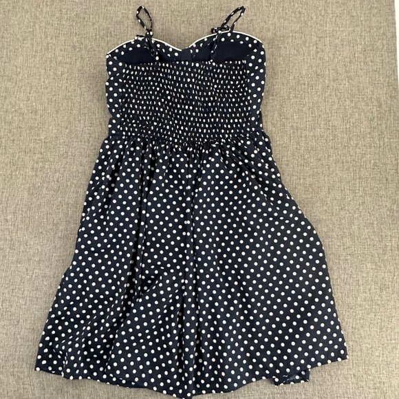 American Rag Polka Dot Mini Dress 50's Inspired Fit & Flare Spaghetti Straps Sma - Picture 12 of 16